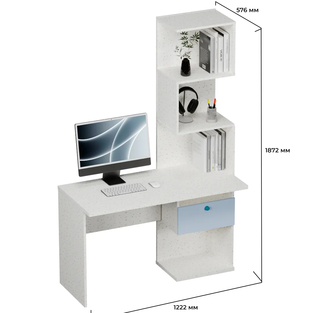 Рабочий стол со встроенным стеллажом HOF420