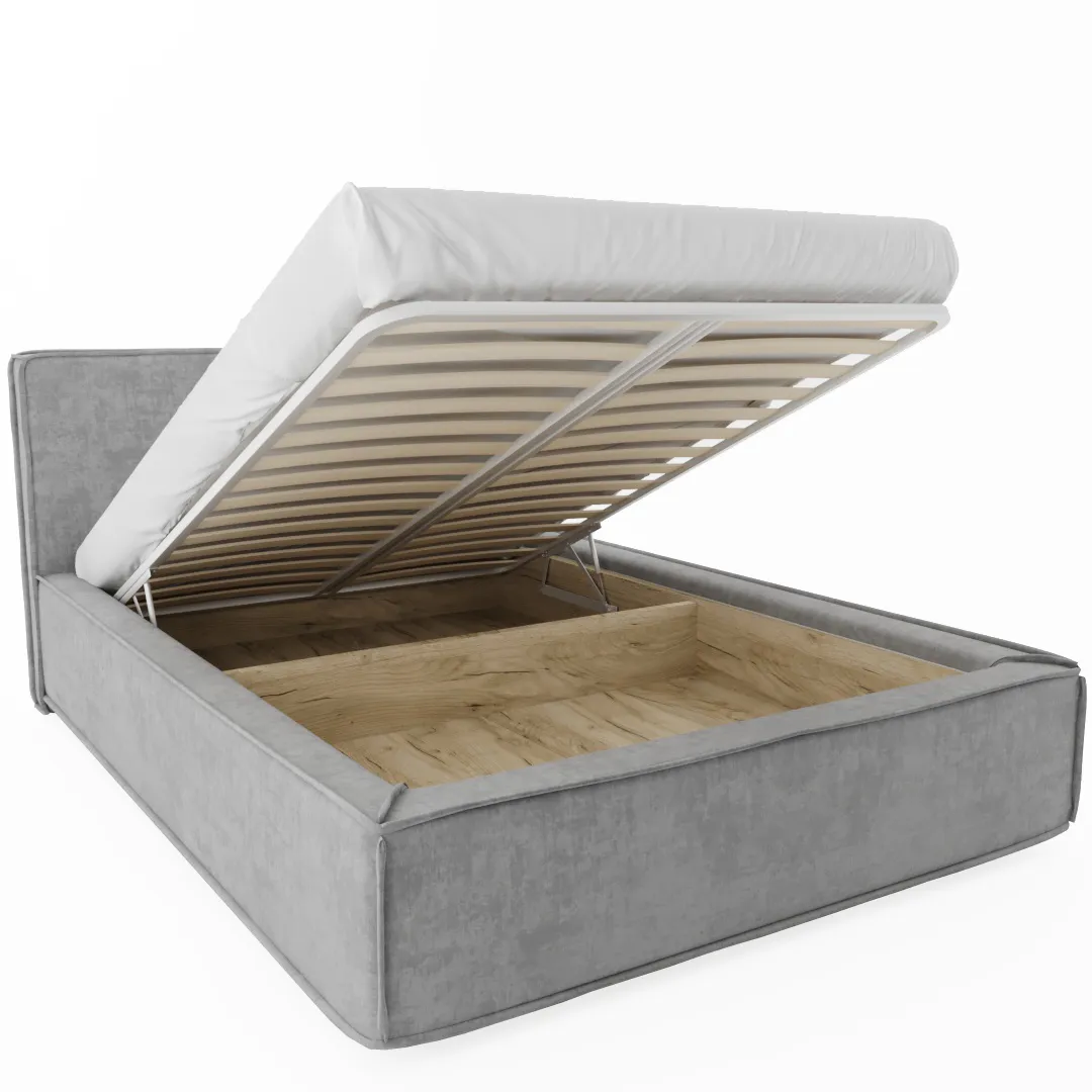 Кровать двуспальная мягкая ОСТИН  с подъемным механизмом, 140x200