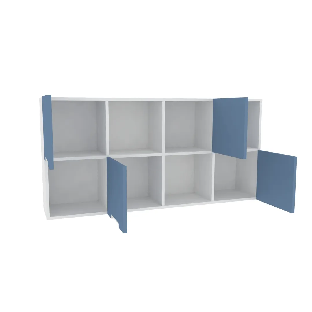 Антресоль над столом, фасады в эмали LE309