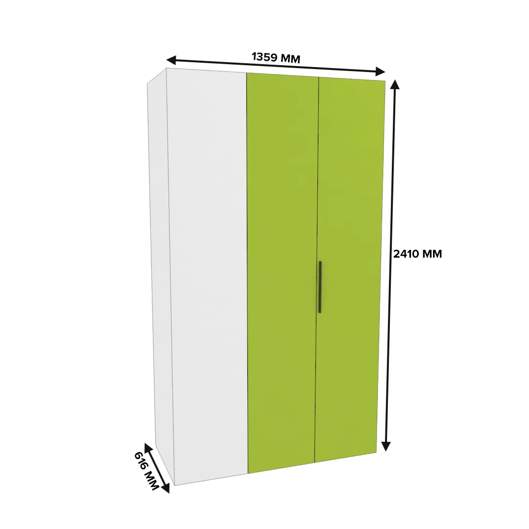 Шкаф со складными дверьми и фальш панелью L206 L/R