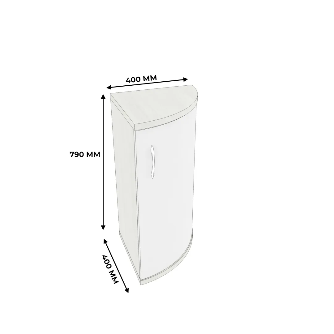 Тумба  угловая радиусная P877 L/R