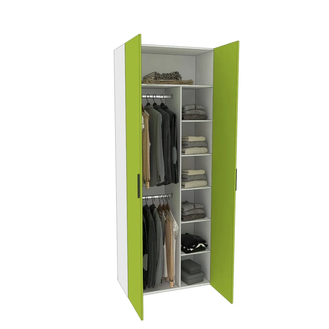 Шкаф двухдверный узкий L210.44-4