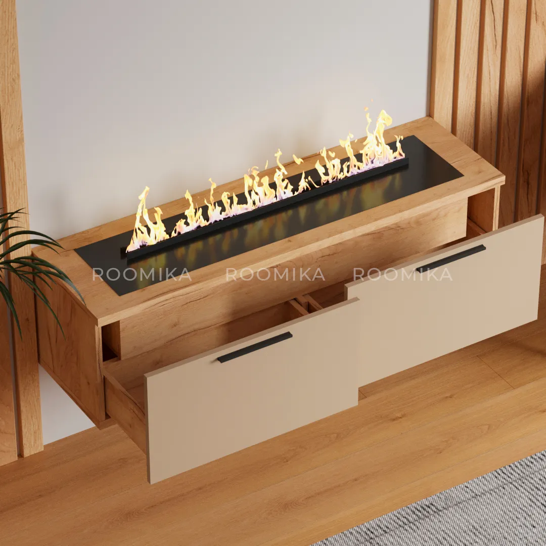 Тумба ТВ напольная с электрокамином L-548.351