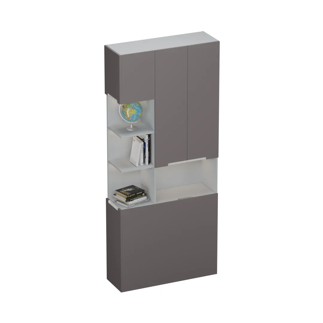 Шкаф с нишей с подсветкой, фасады в эмали LE212.3-90