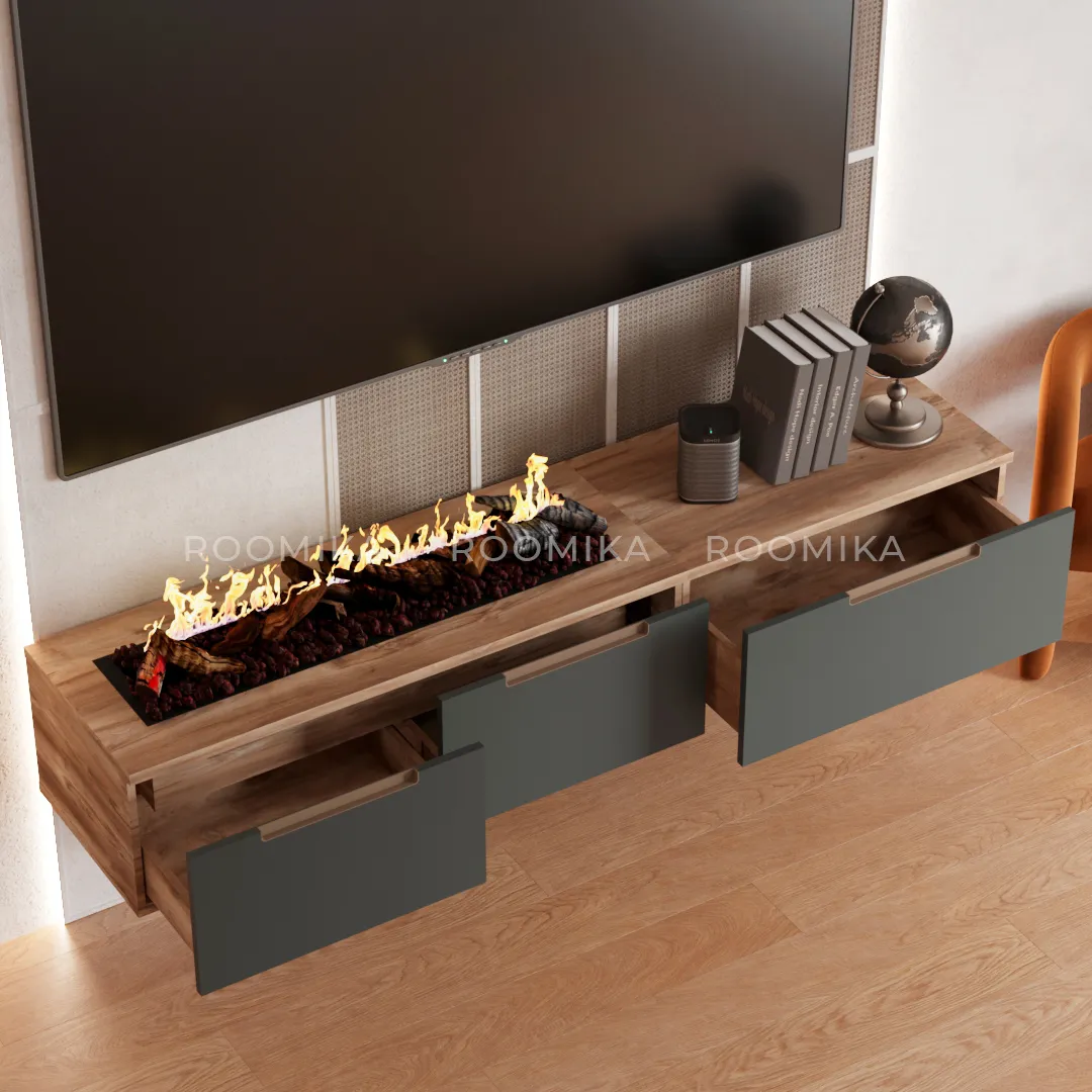 Тумба TВ навесная, фасады в эмали LE517.451