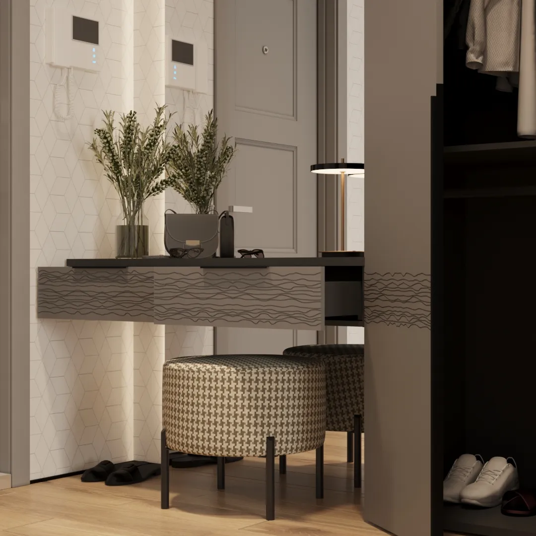 Lazio прихожая фрезерованные фасады в эмали 16