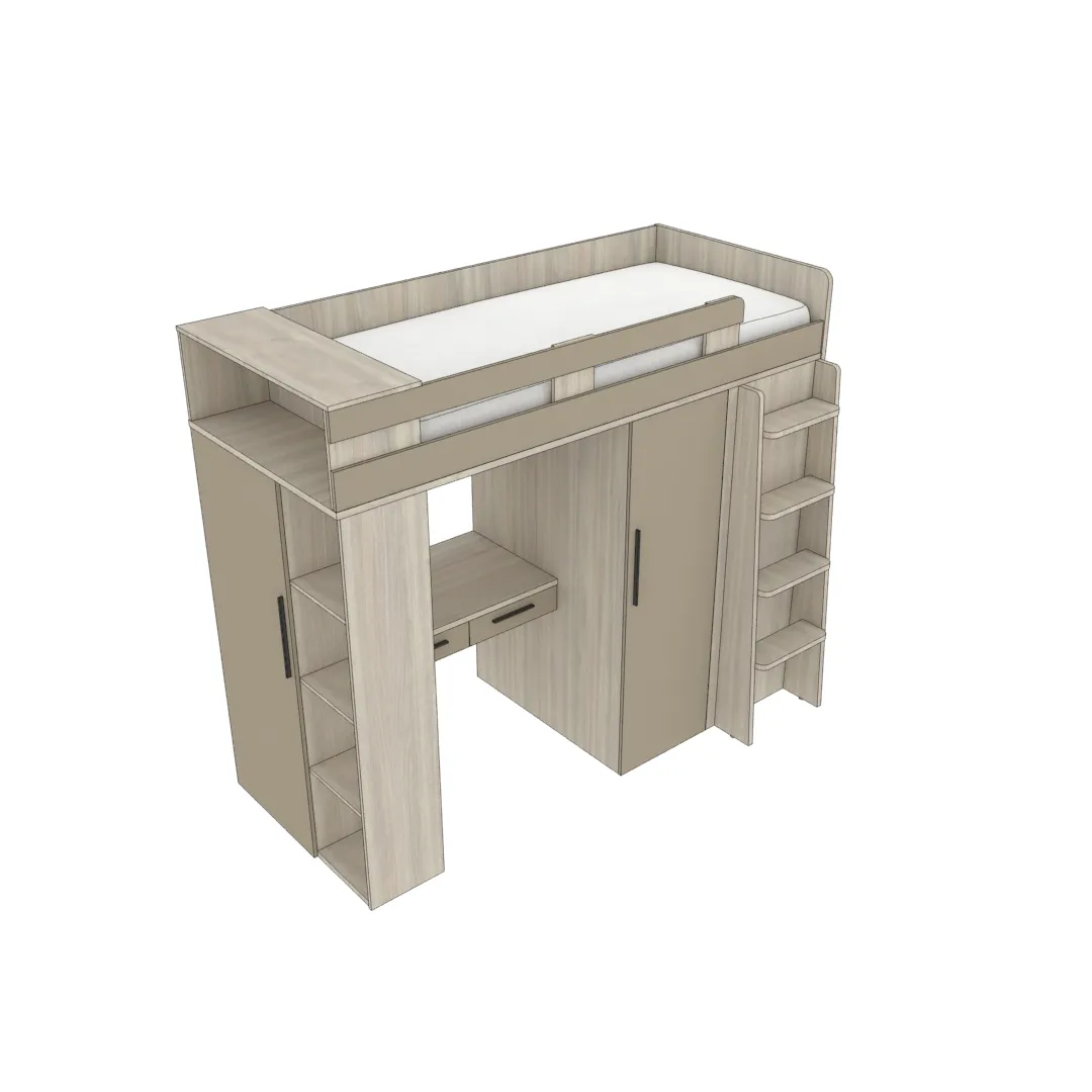 Кровать-чердак с рабочей зоной L903, 90x190 L/R Кровать-чердак с рабочей зоной L903, 90x190 L/R