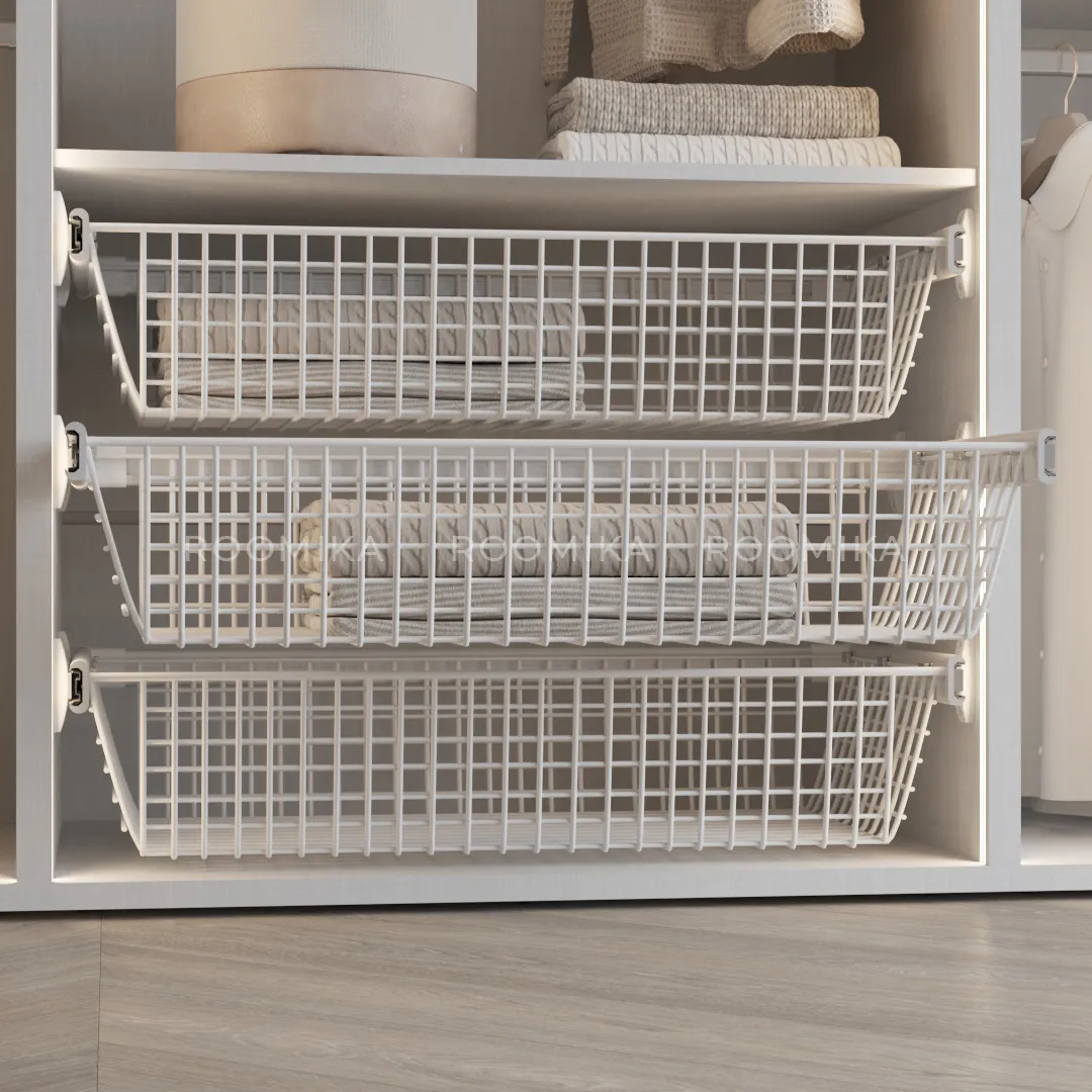 BELLE Корзина для белья 900 мм, цвет белый, BE90BAWH