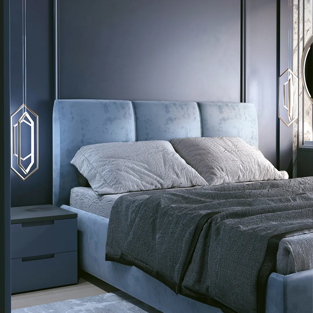 Тумба прикроватная 2 ящика, фасады в эмали LE701