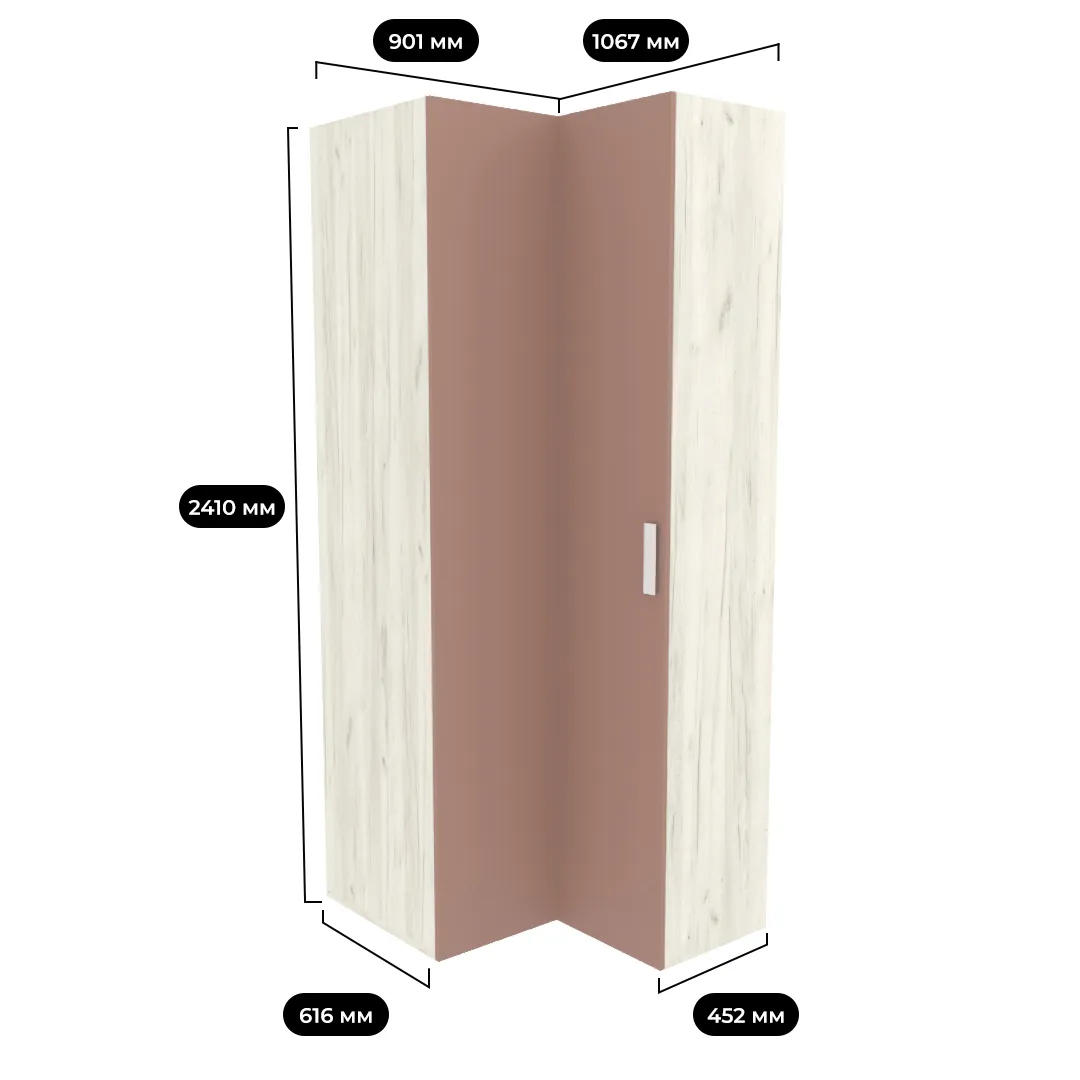 Шкаф угловой L208 L/R