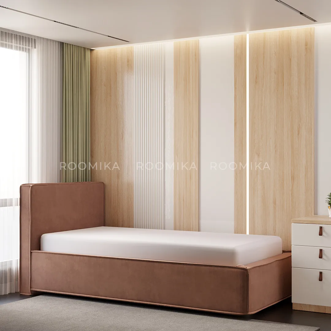 Кровать односпальная мягкая ОСТИН OS90  с подъемным механизмом, 90x200