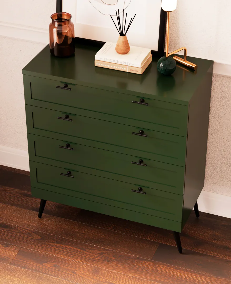 Комод с ящиками с эмалевой столешницей и боковинами A704.45ESB