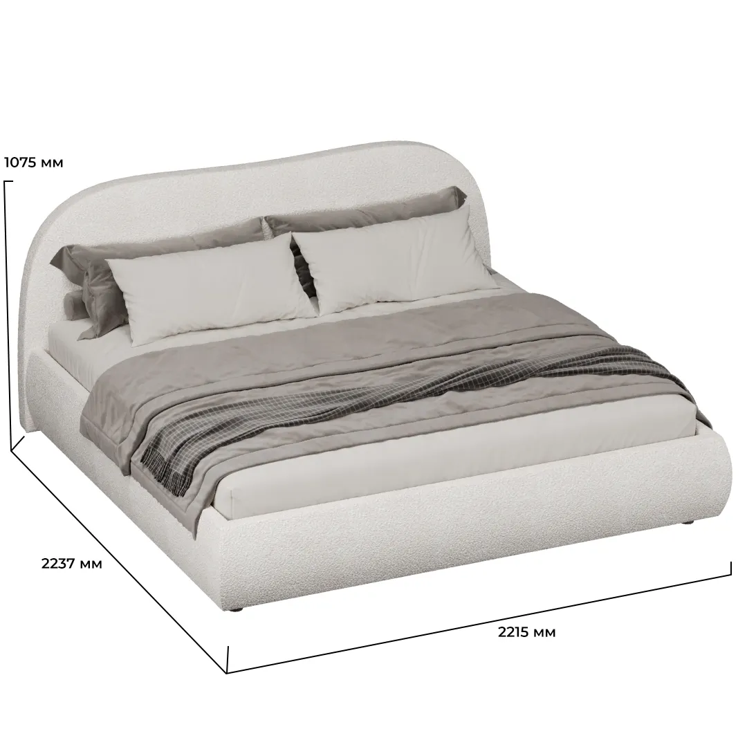 Кровать двуспальная мягкая DREAM с подъемным механизмом, 200x200