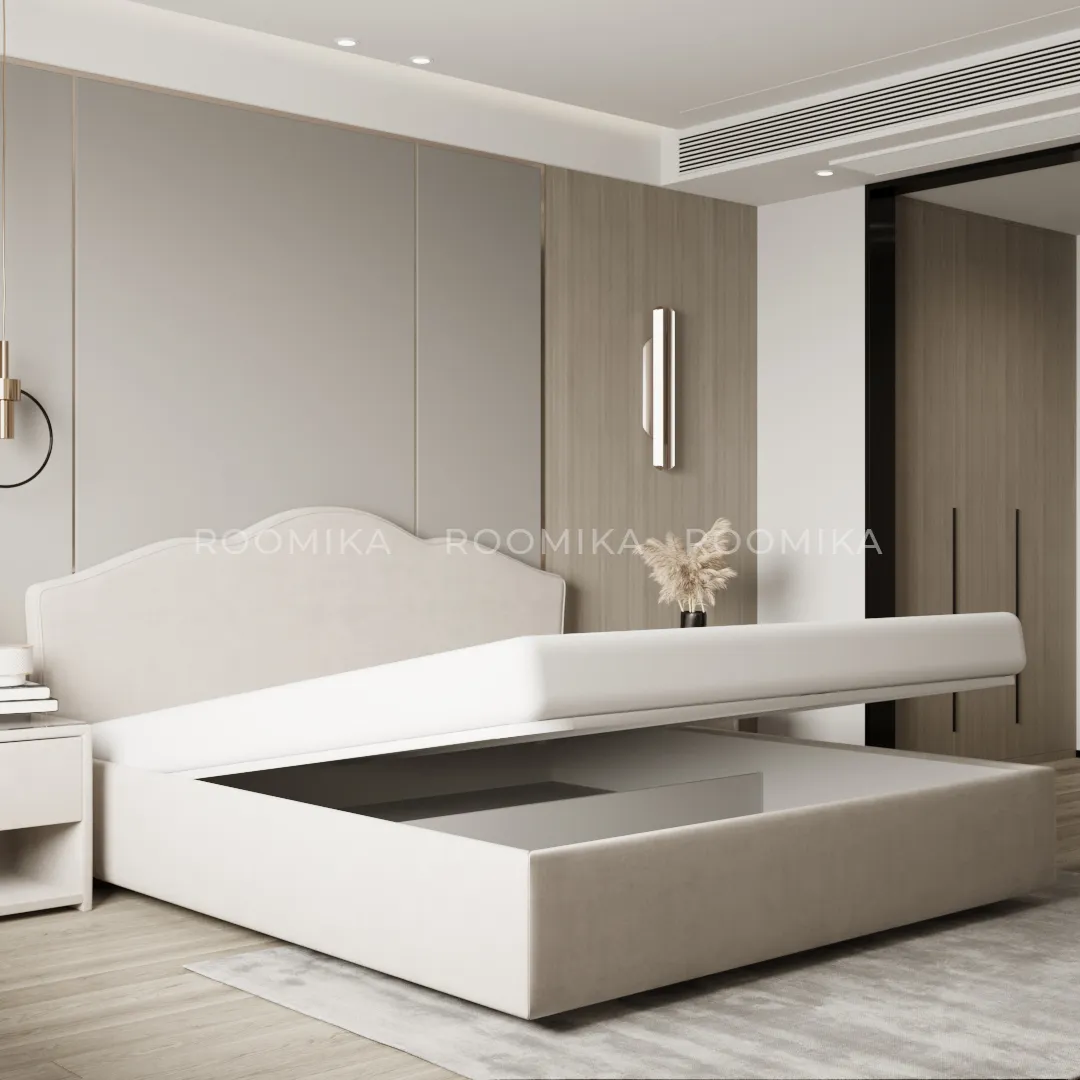 Кровать двуспальная мягкая СЕЛЕНА с подъемным механизмом, 160x200