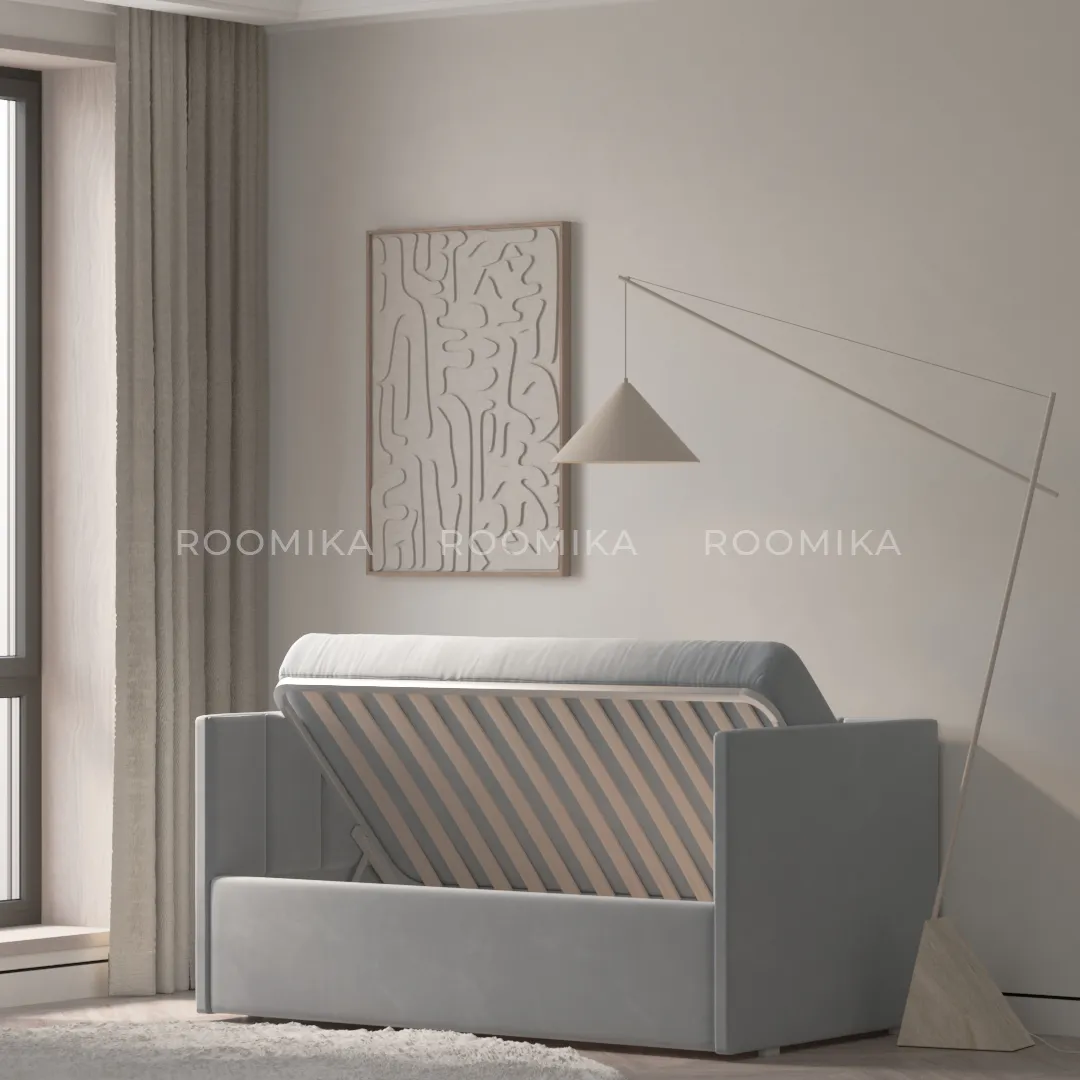 Кровать с подъемным механизмом и ящиком для белья с бортиком LINE 1, 90х160