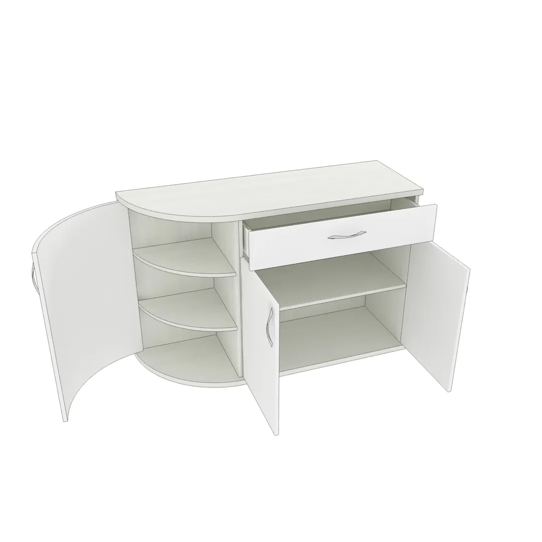 Тумба 3-х дверная с ящиком P874 L/R