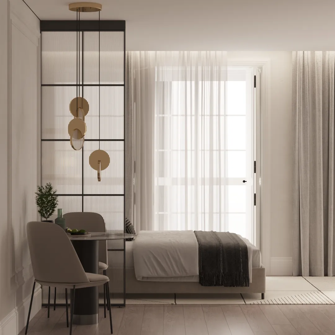 Стационарная перегородка для зонирования, стекло Эстриадо GRACE 9