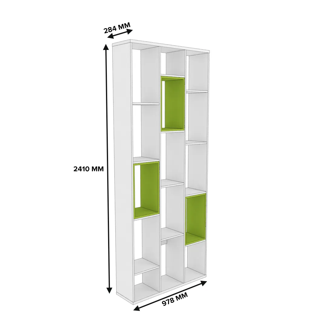 Стеллаж перегородка со вставками L238