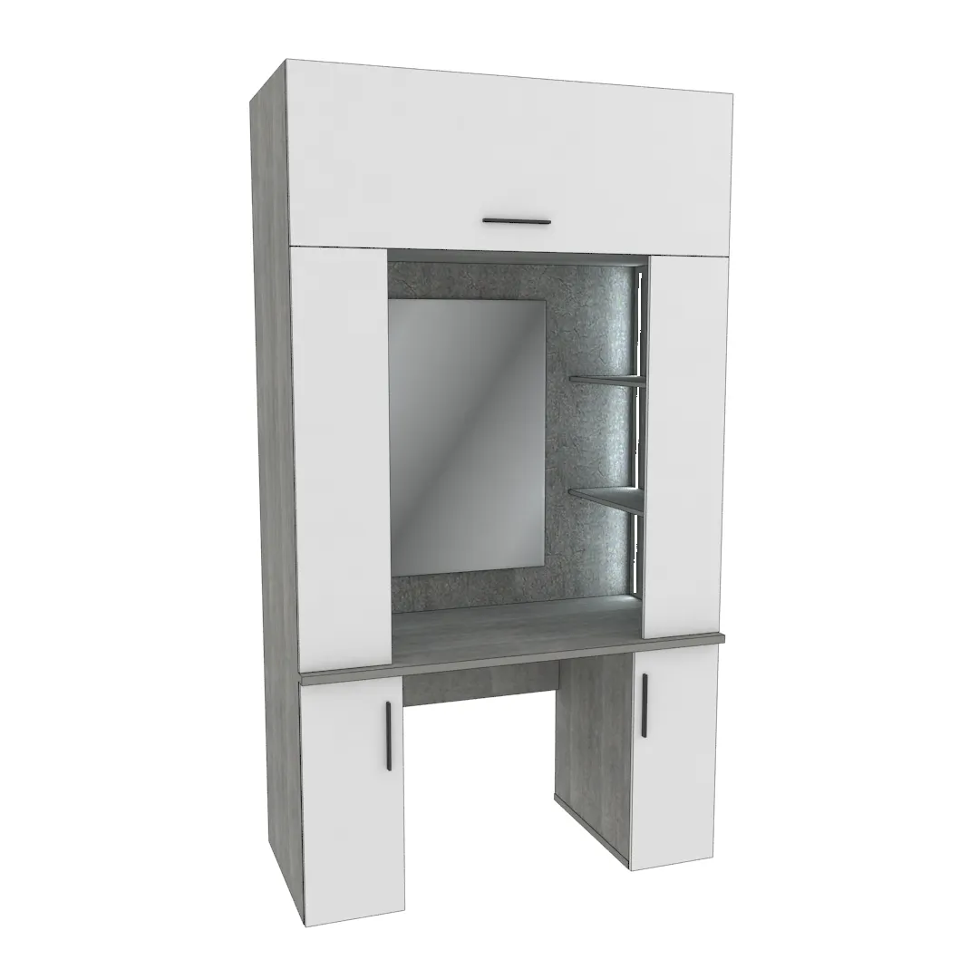 Стол туалетный с секцией и зеркалом с подсветкой LG404.60 Стол туалетный с секцией и зеркалом с подсветкой LG404.60