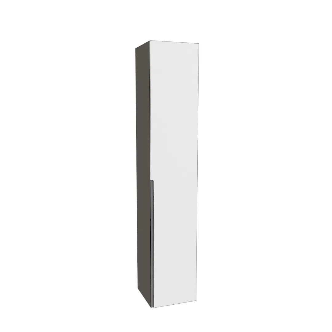 Шкаф 1 дверный узкий, фасады в эмали LE220.44-4