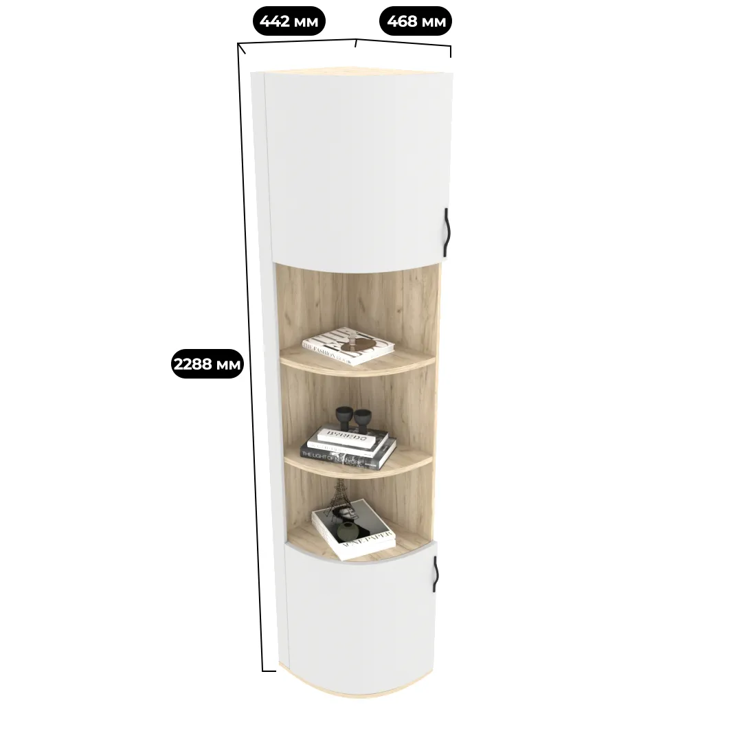 Шкаф завершающий узкий  с нишей P233.2 L/R