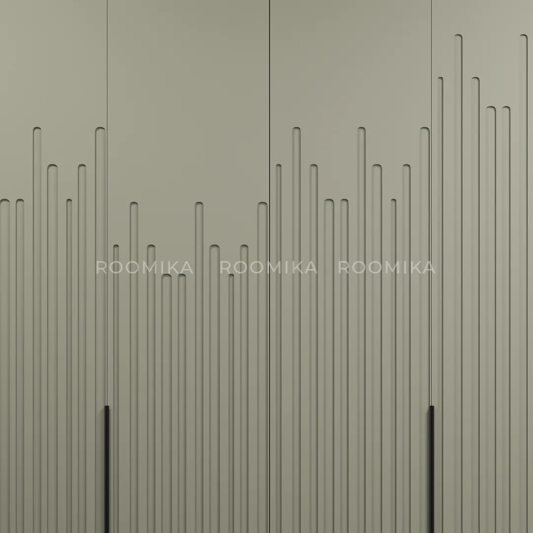 Шкаф 2 дверный, фрезерованные фасады в эмали LE210.60-4