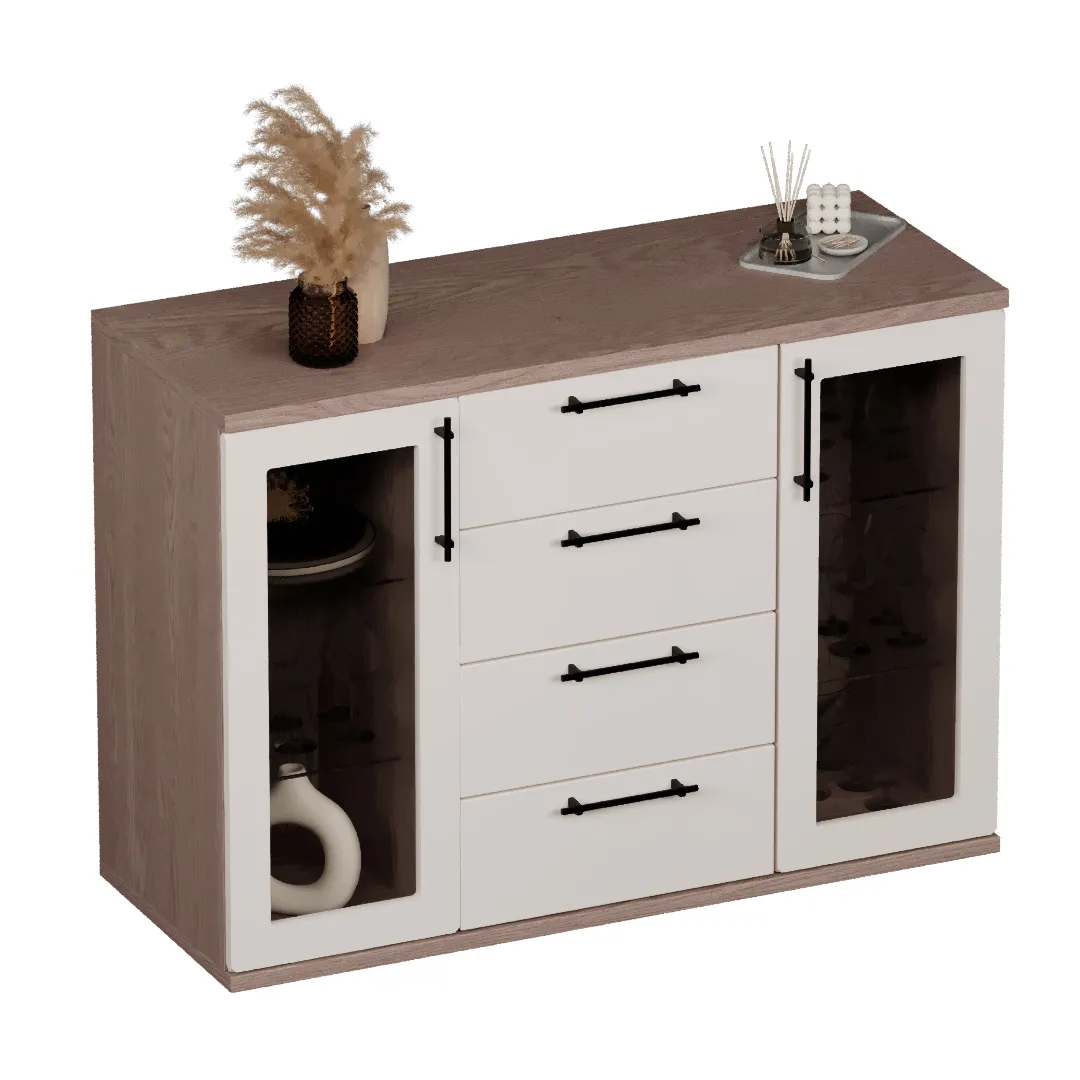 Комод со стеклянными полками P707.1