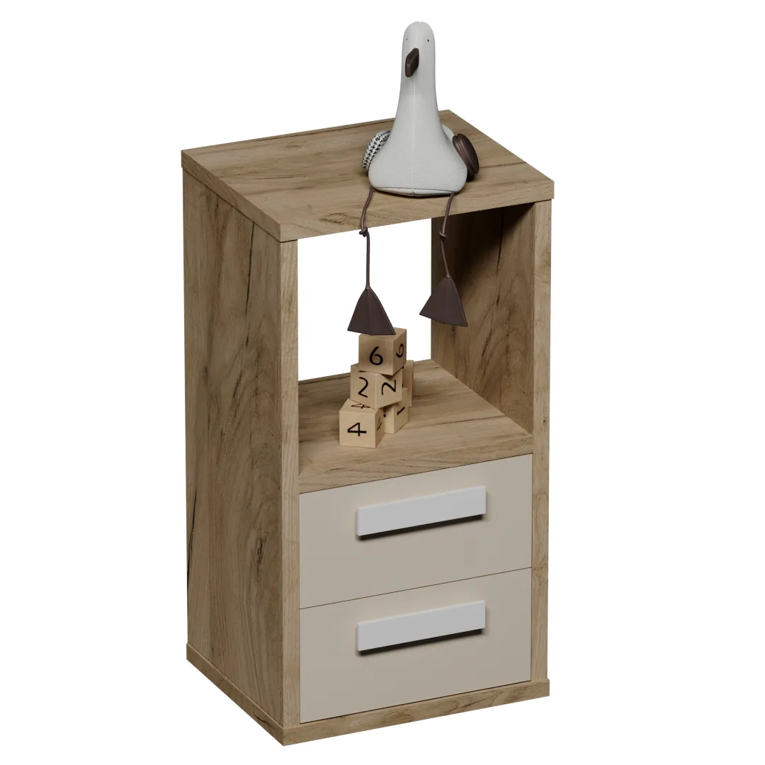 Cтеллаж сквозной книжный  с ящиками E802