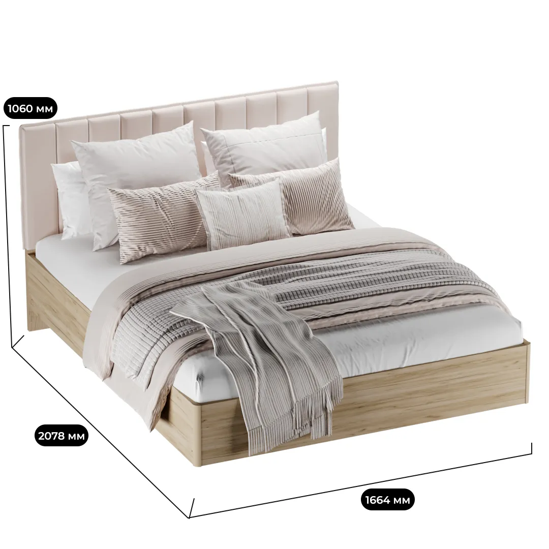 Кровать двуспальная Lazio с парящим эффектом L160 , 160x200