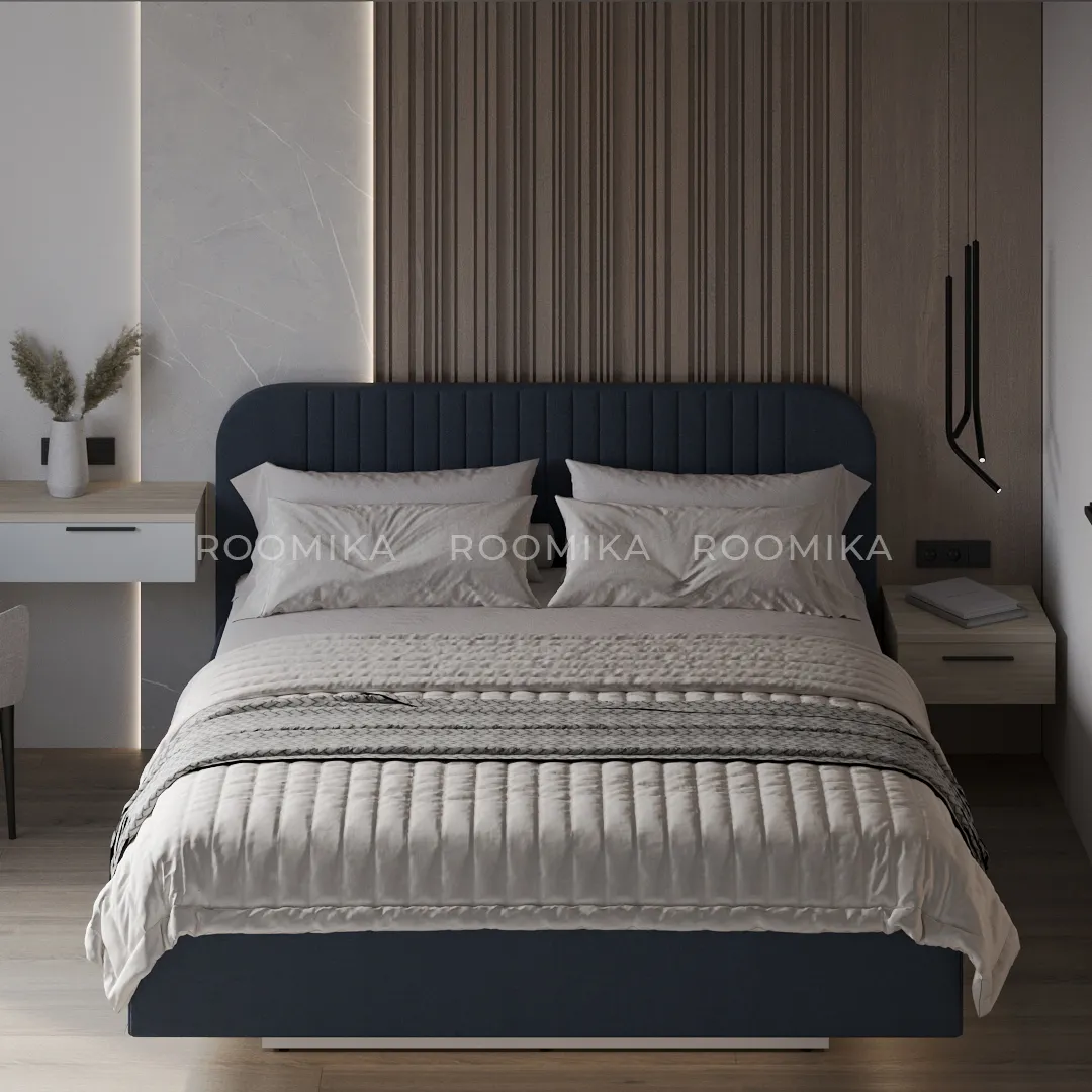 Кровать двуспальная мягкая ФЛАЙ с подъемным механизмом, 160x200