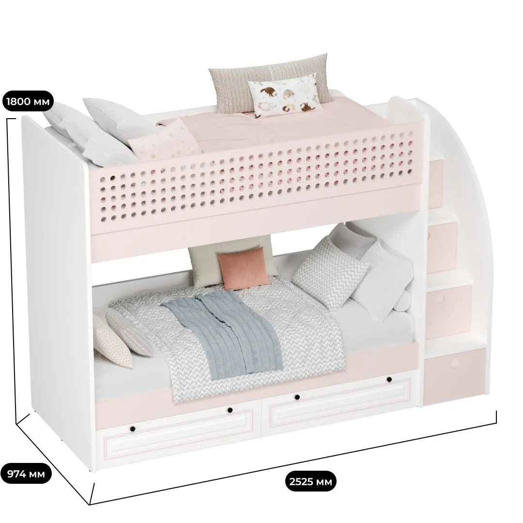 Кровать двухъярусная A917, 90x200  L/R