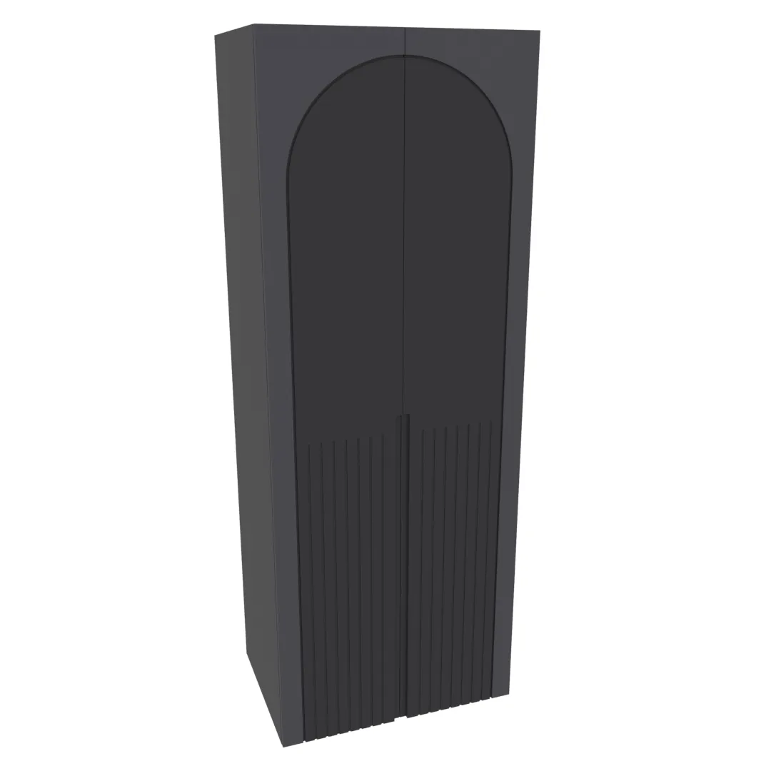 Шкаф 2 дверный, фрезерованные фасады в эмали LE210.60-1