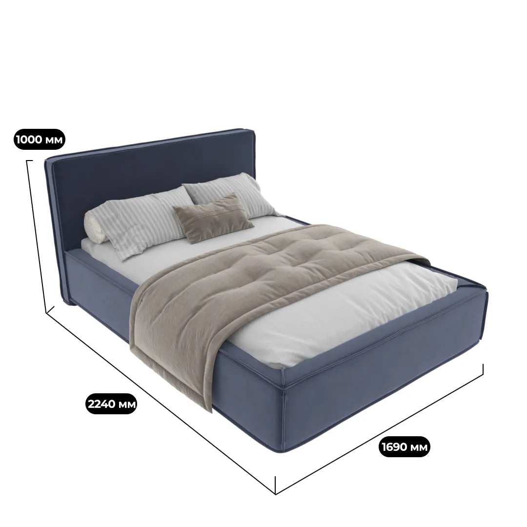 Кровать двуспальная мягкая ОСТИН  с подъемным механизмом, 160x200