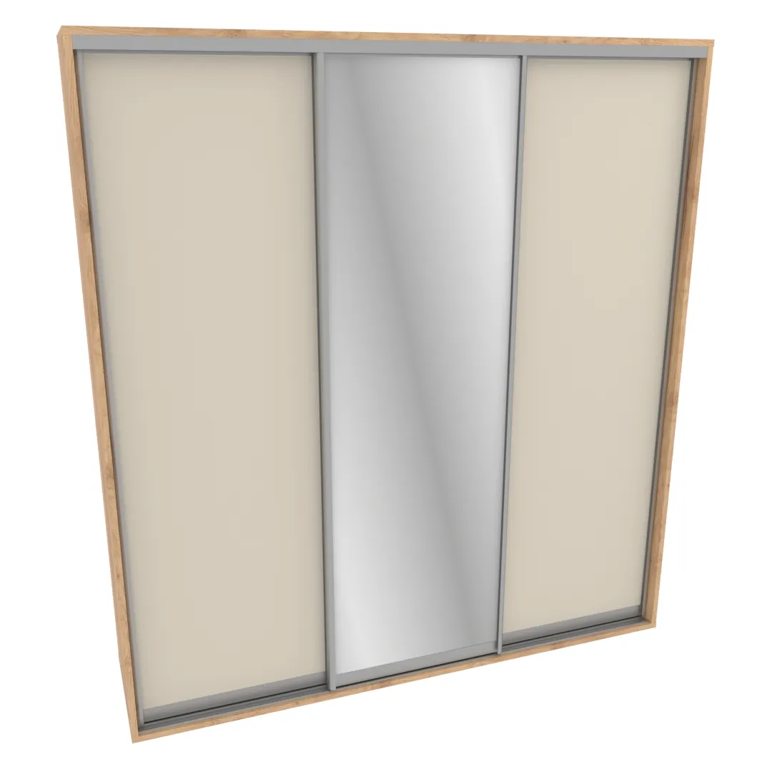 Шкаф-купе ХG240.60-3, профиль INTEGRO, фасад МДФ/зеркало серебро Шкаф-купе ХG240.60-3, профиль INTEGRO, фасад МДФ/зеркало серебро