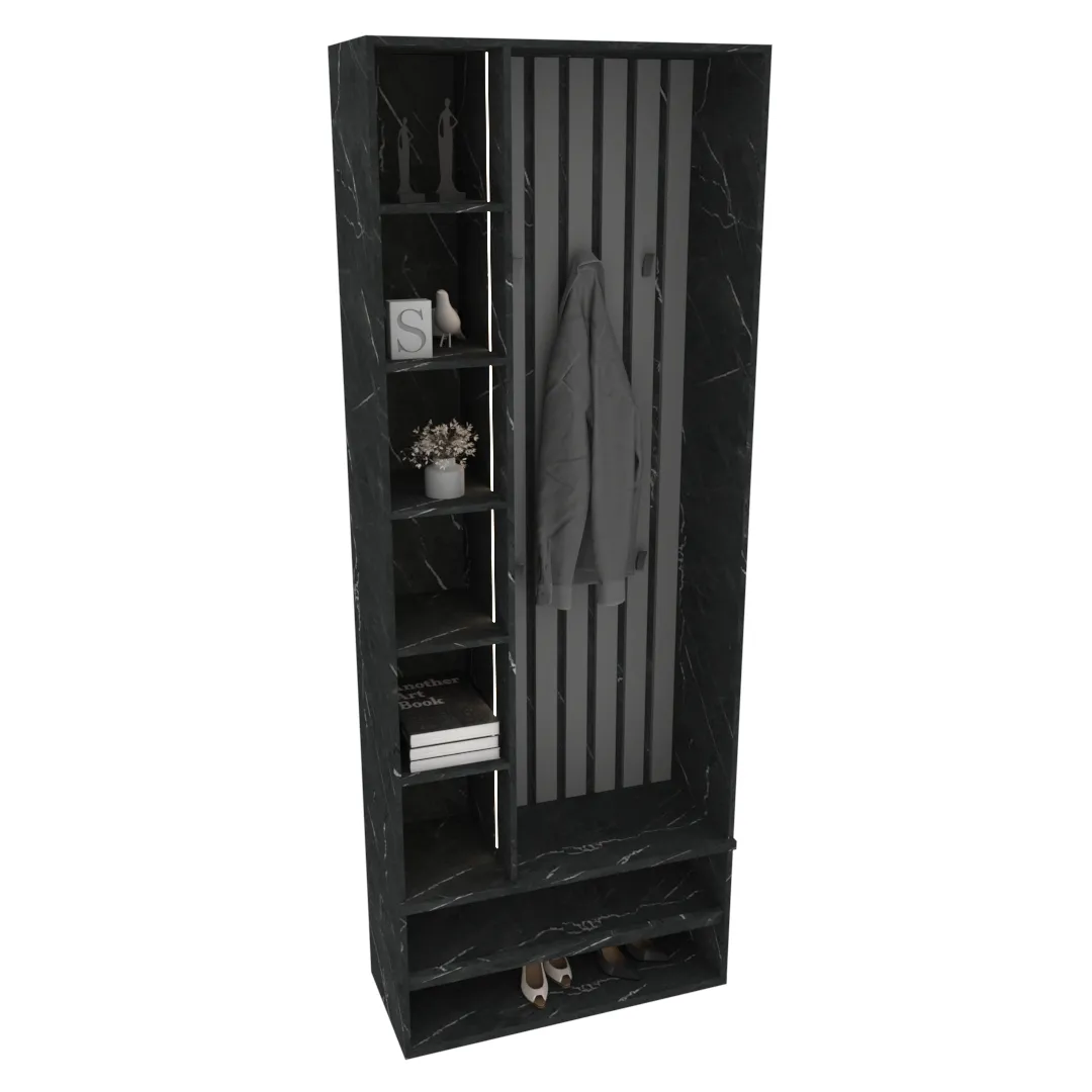 Ниша с крючками и полками для обуви с подсветкой L424 Ниша с крючками и полками для обуви с подсветкой L424