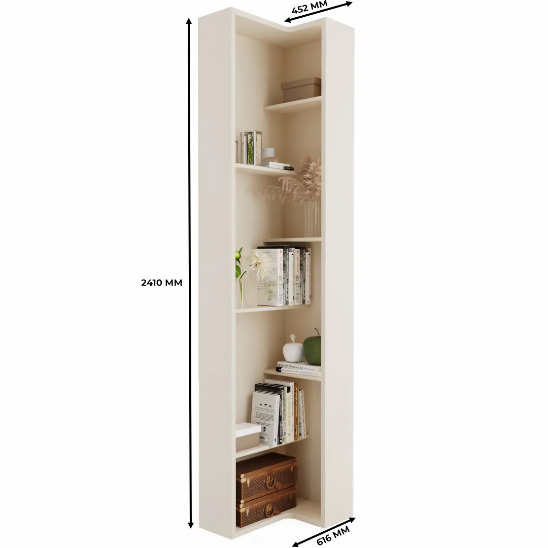 Стеллаж завершающий угловой L230