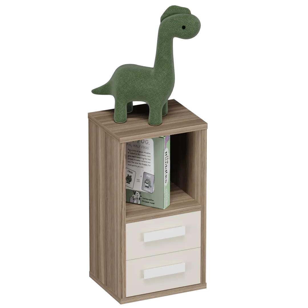 Cтеллаж сквозной книжный  с ящиками E802