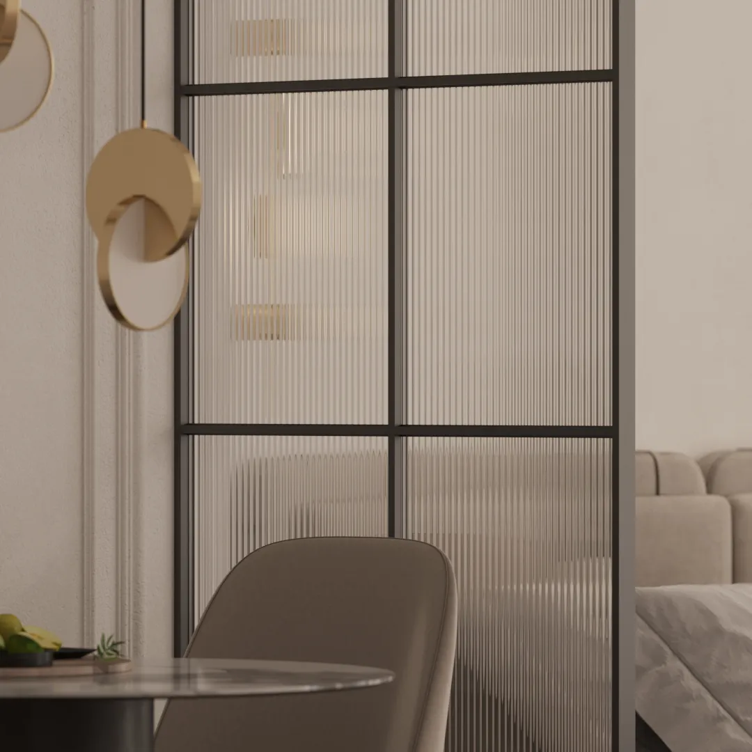 Стационарная перегородка для зонирования, стекло Эстриадо GRACE 9