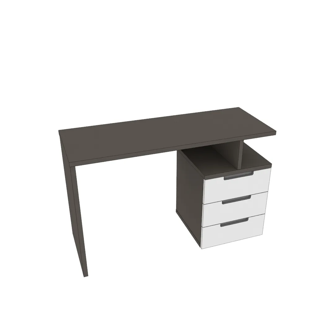 Стол письменный/ туалетный, фасады в эмали LE715 L/R