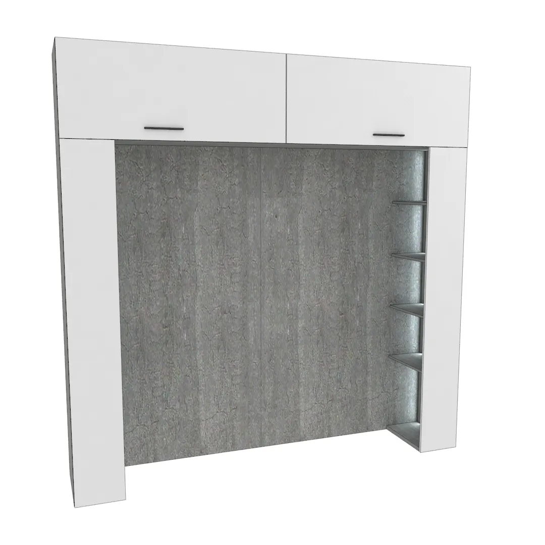 Ниша для кровати с секциями с подсветкой LG407.44