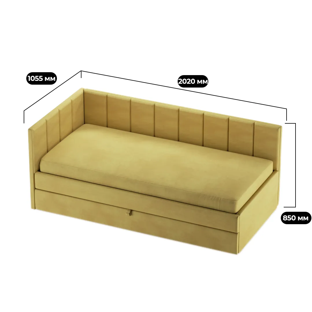 Кровать со вторым выдвижным спальным местом ЛАЙН М2