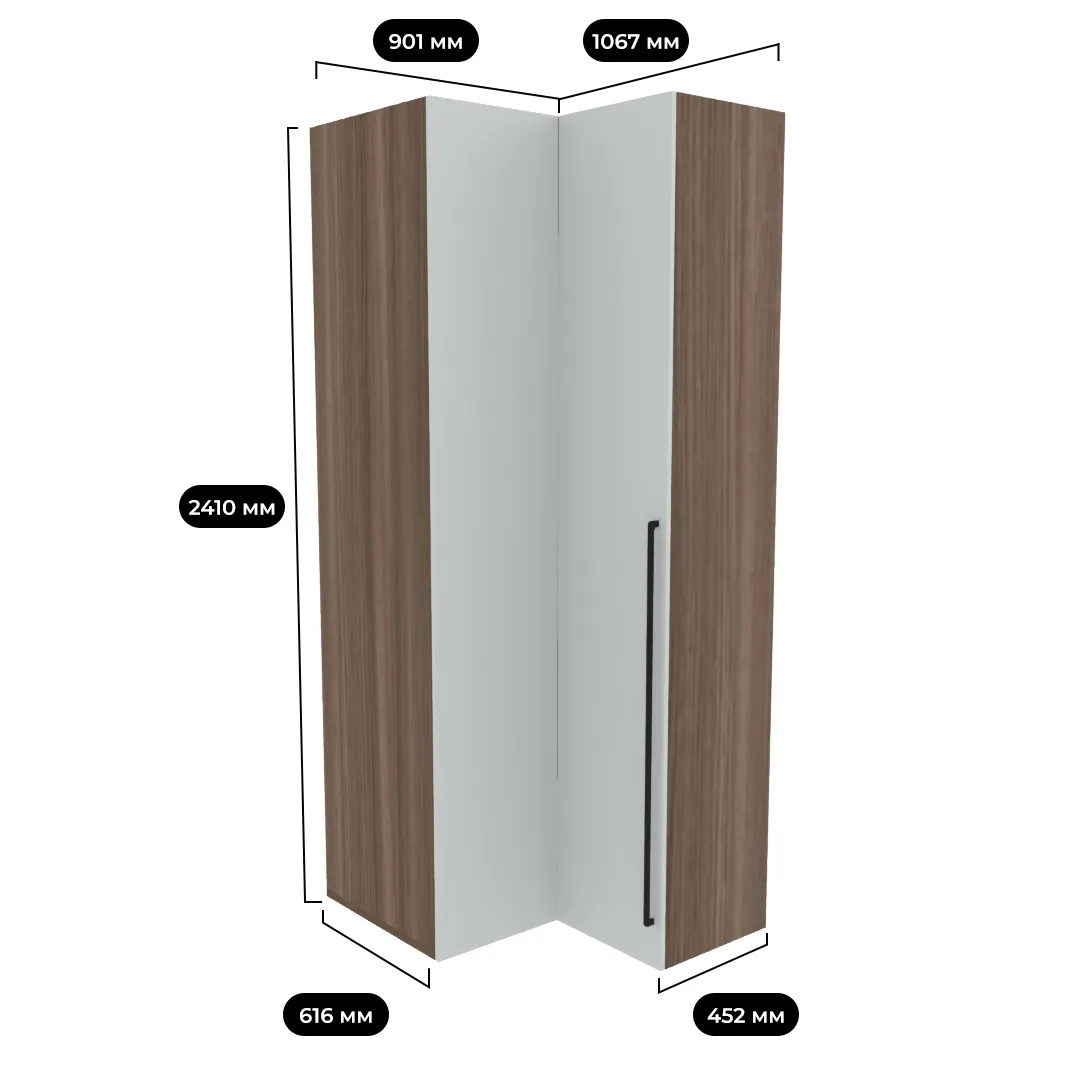 Шкаф угловой L208 L/R