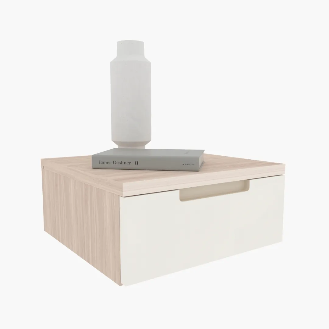 Тумба прикроватная подвесная, фасады в эмали LE709