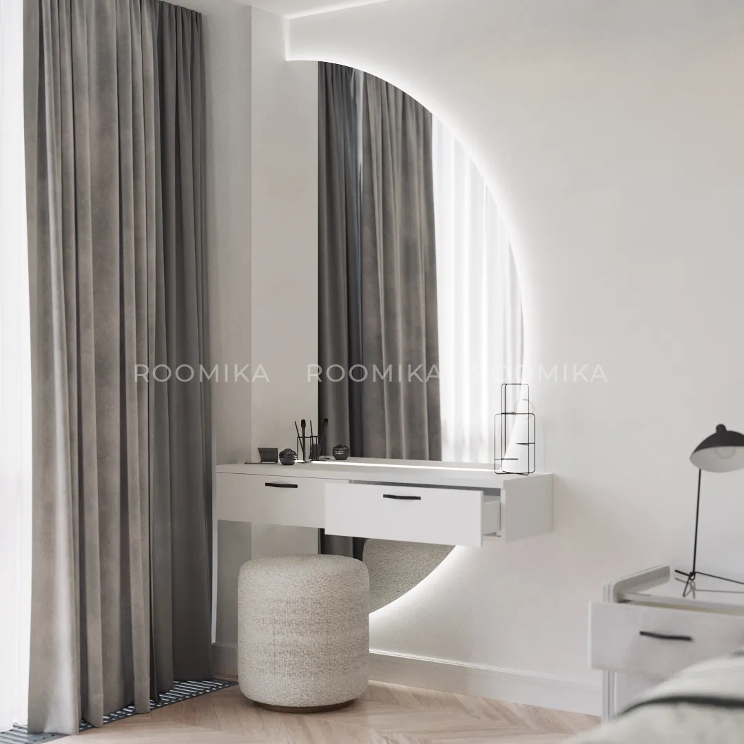 Зеркало L168 с подвесным столиком с подсветкой L/R