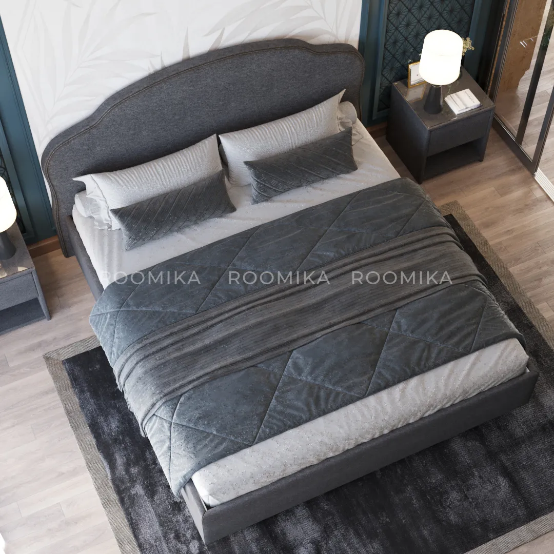 Кровать двуспальная мягкая ВЕРДИ с подъемным механизмом, 140x200