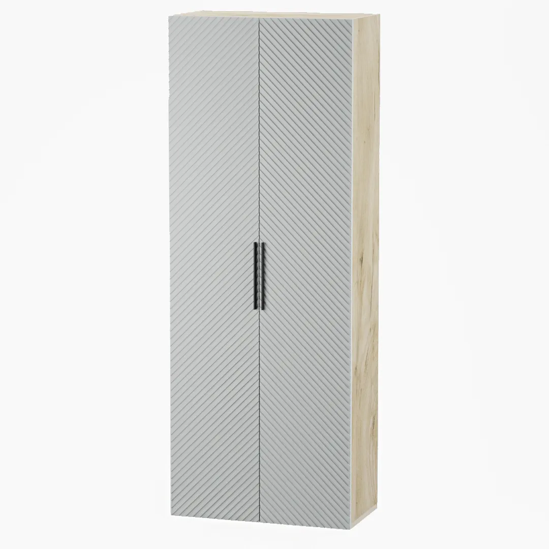 Шкаф 2 дверный, фрезерованные фасады в эмали LE210.44-1