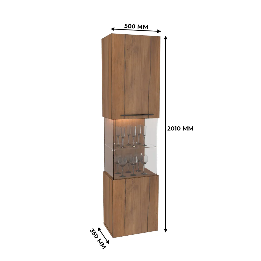 Шкаф напольный с подсветкой L225 L/R