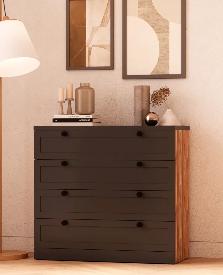 Комод с ящиками узкий с эмалевой столешницей A704.40ES