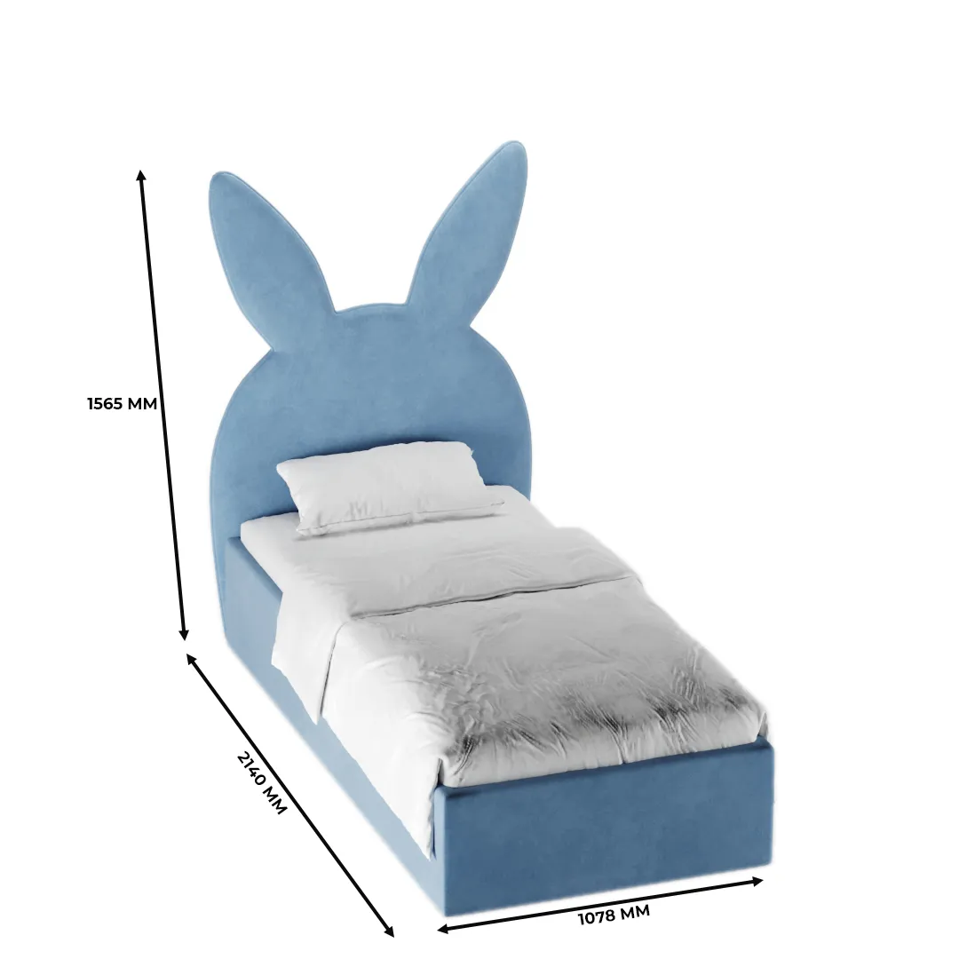 Кровать односпальная мягкая BUNNY  с подъемным механизмом, 90x200