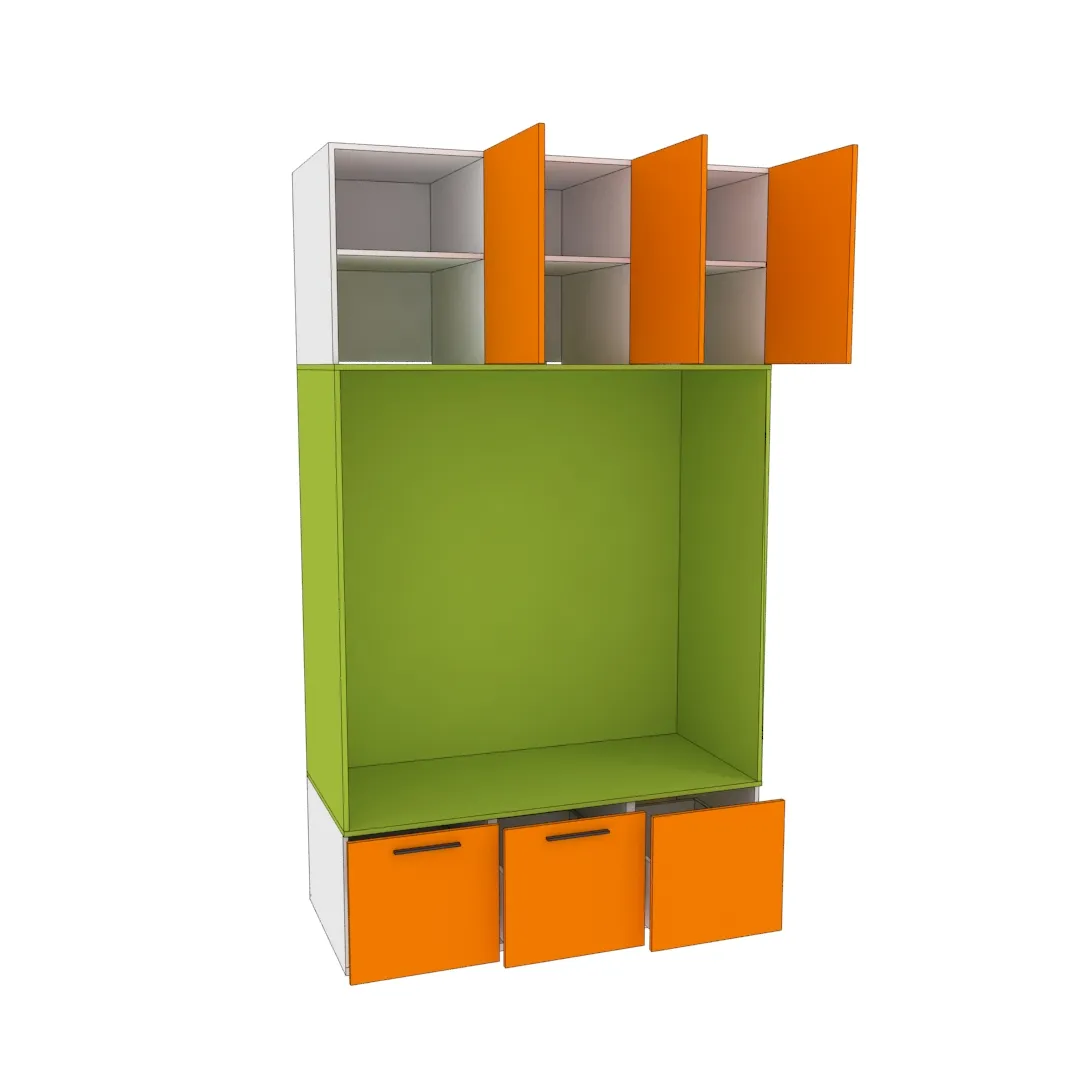 Шкаф с нишей и сидушкой с подсветкой L412.60